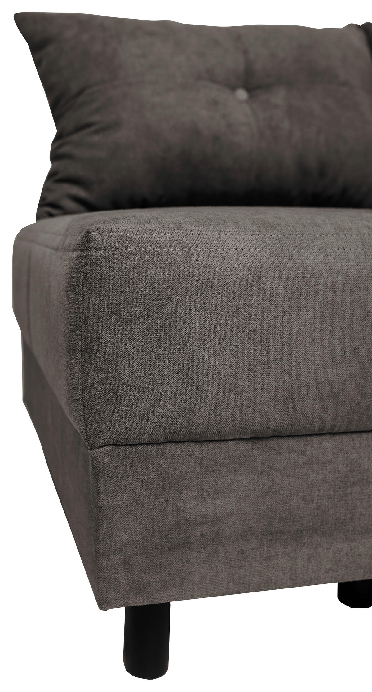 LEŽADLO, textil, 145/82/85 cm - čierna/sivohnedá, Konventionell, drevo/textil (145/82/85cm) - Ti'me