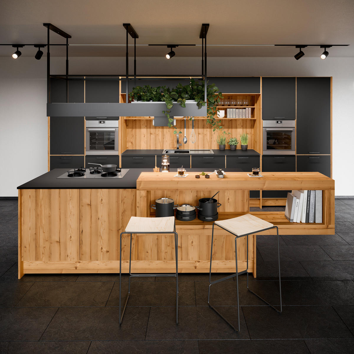 EINBAUKÜCHE EDITION 150  - Basics, Holz - OSTER