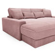 BIGSOFA Cord Altrosa  - Schwarz/Altrosa, MODERN, Kunststoff/Textil (230/85/190cm) - Carryhome