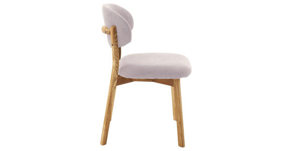 STUHL in Holz, Textil Hellgrau, Wildeiche  - Wildeiche/Hellgrau, KONVENTIONELL, Holz/Textil (50/82/57cm) - Venda