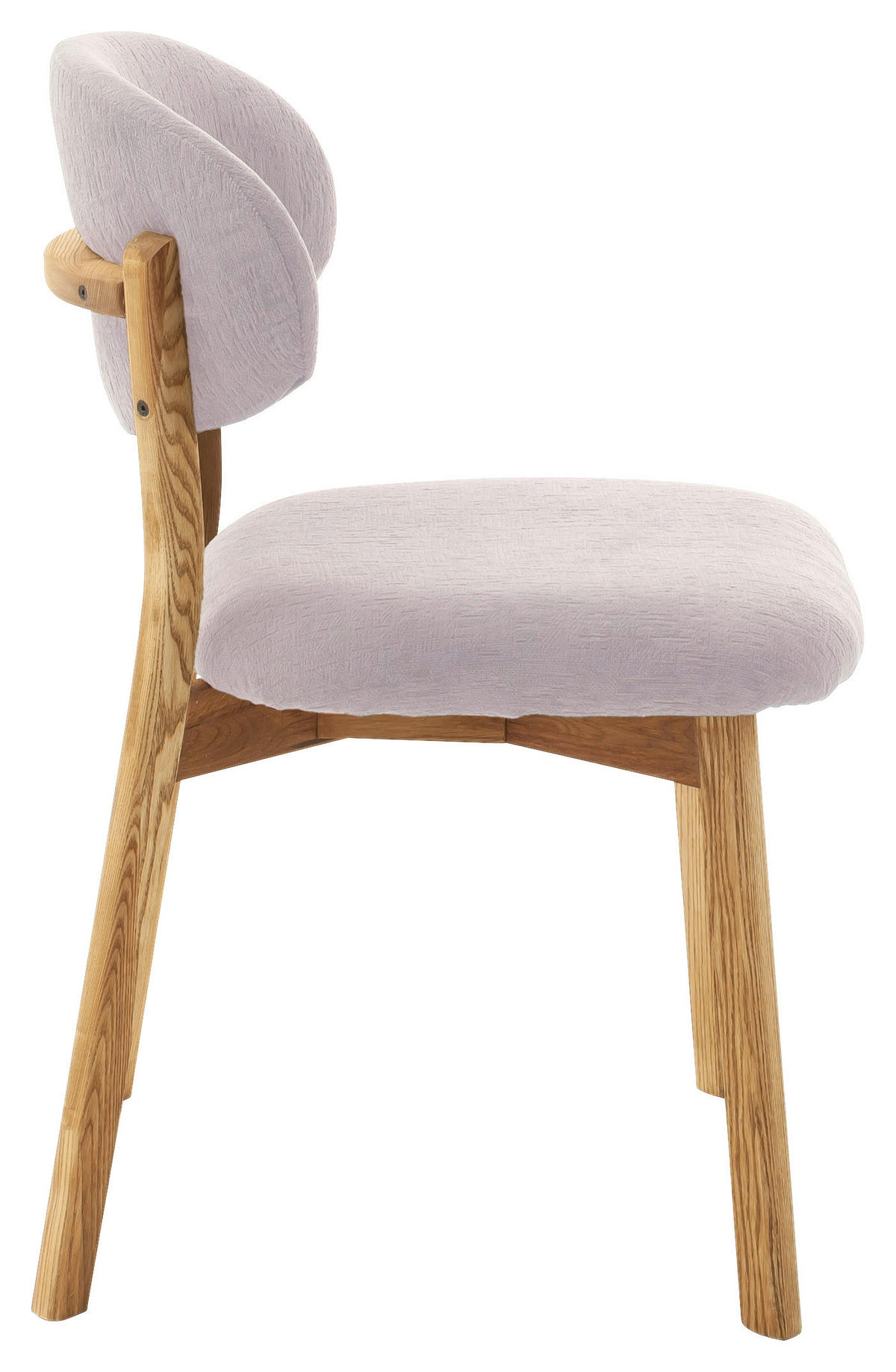 STUHL in Holz, Textil Hellgrau, Wildeiche  - Wildeiche/Hellgrau, KONVENTIONELL, Holz/Textil (50/82/57cm) - Venda