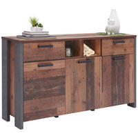 SIDEBOARD  in 156,4/86,3/41,6 cm  - Dunkelgrau/Dunkelbraun, Design, Holzwerkstoff/Kunststoff (156,4/86,3/41,6cm) - Carryhome