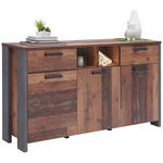 SIDEBOARD  in 156,4/86,3/41,6 cm  - Dunkelgrau/Dunkelbraun, Design, Holzwerkstoff/Kunststoff (156,4/86,3/41,6cm) - Carryhome