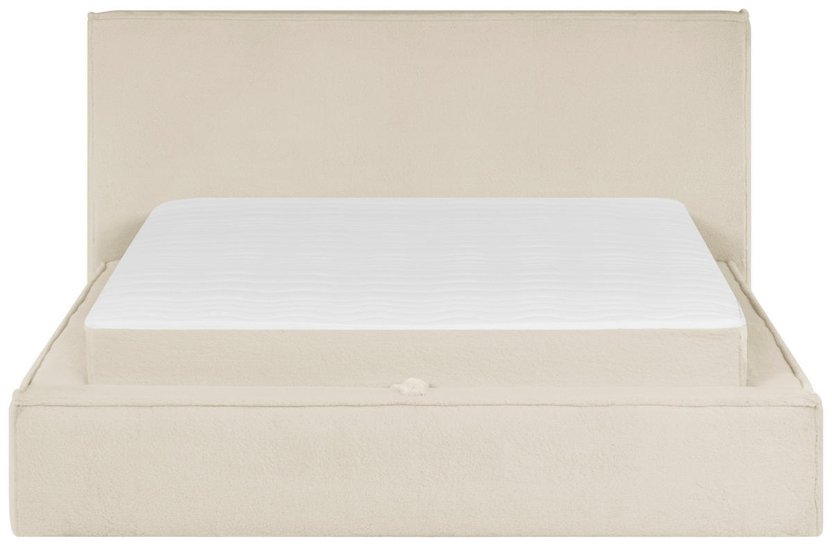 KONTINENTALSÄNG 140/200 cm  i beige  - beige/svart, Klassisk, trä/textil (140/200cm) - Visionight