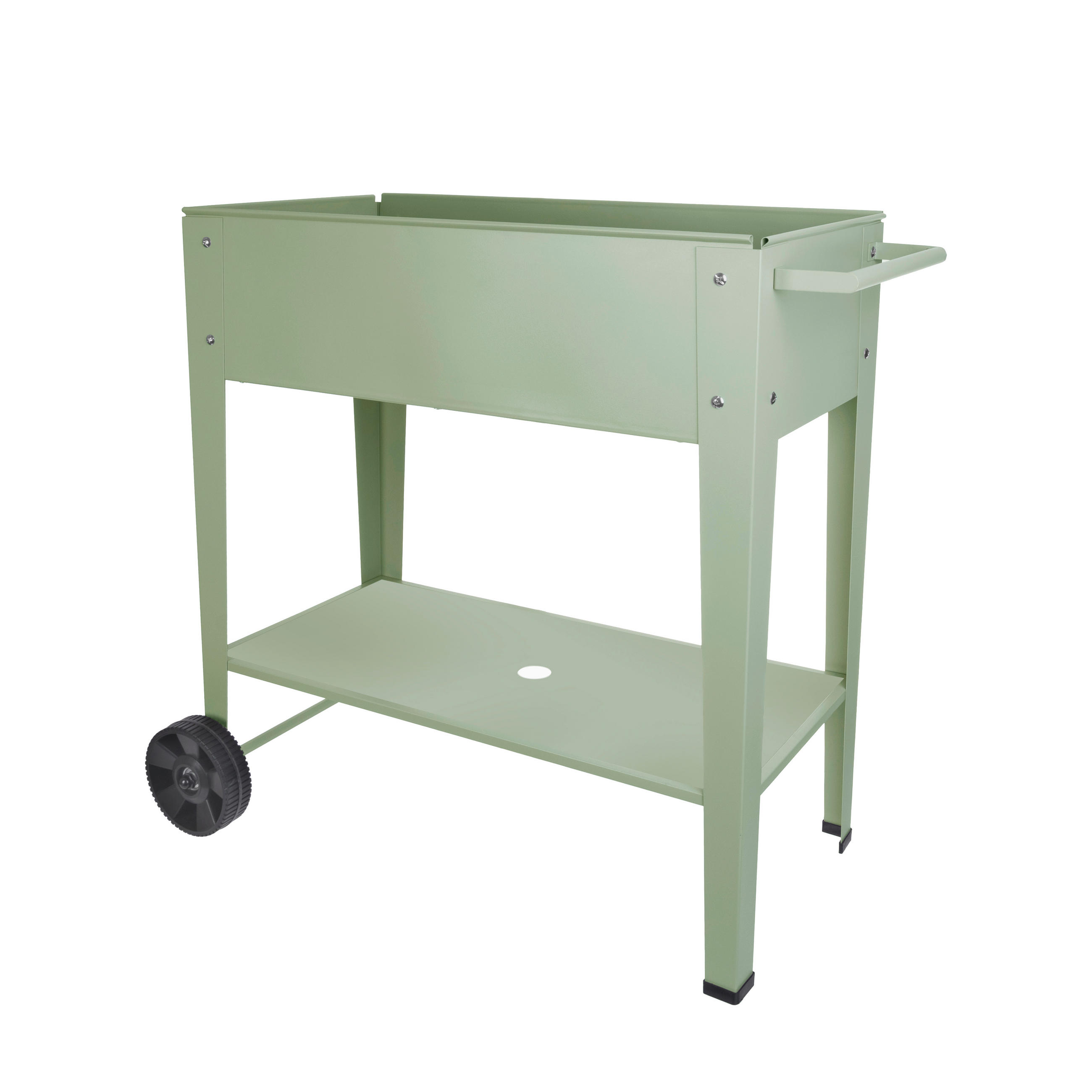 BLUMENKASTEN  - Mintgrün, LIFESTYLE, Kunststoff/Metall (88/40/80cm)