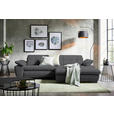 ECKSOFA in Webstoff Dunkelgrau  265/180 cm  - Dunkelgrau/Schwarz, Design, Textil/Metall (265/180cm) - Carryhome