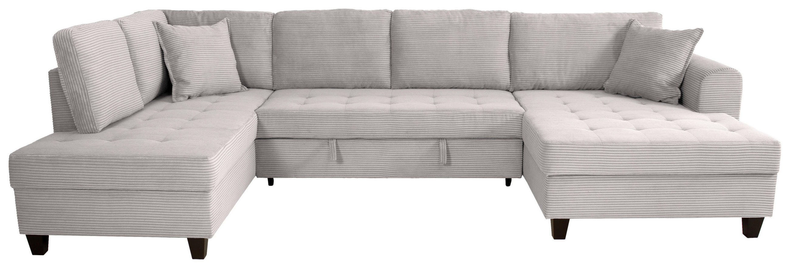 WOHNLANDSCHAFT MORITZ Beigebraun Cord  - Beigebraun, Trend, Textil (178/324/155cm) - P & B