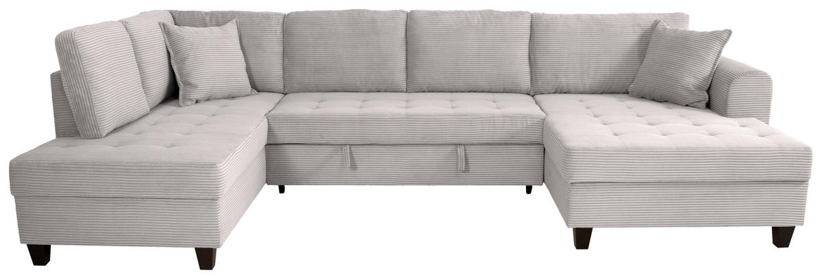 WOHNLANDSCHAFT MORITZ Beigebraun Cord  - Beigebraun, Trend, Textil (178/324/155cm) - P & B