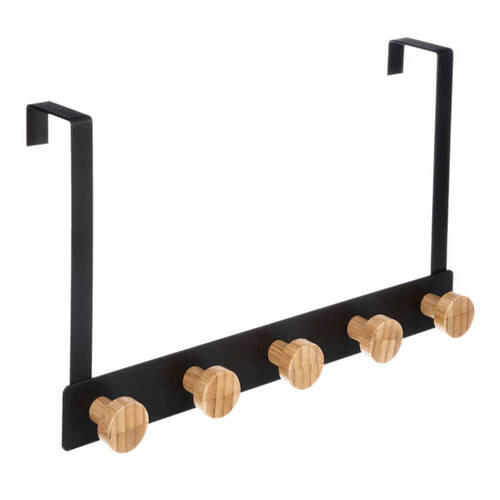 OBEŠALNIK ZA VRATA - črna, Basics, kovina (8,2/20/35,1cm) - Homeware