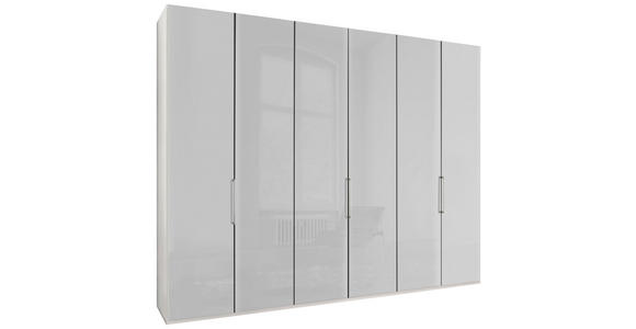 FALTTÜRENSCHRANK 300/236/58 cm 3-türig Weiß  - Chromfarben/Weiß, KONVENTIONELL, Glas/Holzwerkstoff (300/236/58cm) - Dieter Knoll