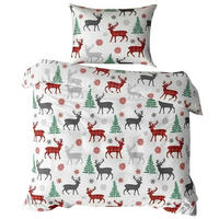 BETTWÄSCHE 135/200 cm  - Rot/Weiß, Basics, Textil (135/200cm) - X-Mas