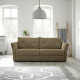 SCHLAFSOFA Webstoff Olivgrün  - Schwarz/Olivgrün, KONVENTIONELL, Kunststoff/Textil (220/89/104cm) - Carryhome