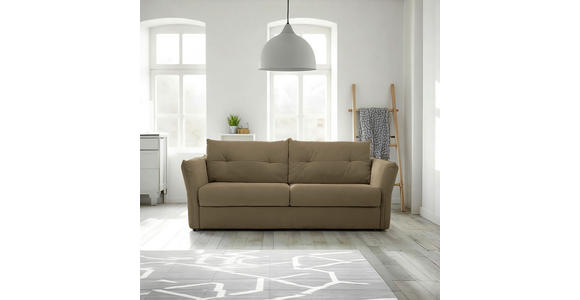 SCHLAFSOFA Webstoff Olivgrün - Schwarz/Olivgrün, KONVENTIONELL, Kunststoff/Textil (220/89/104cm) - Carryhome