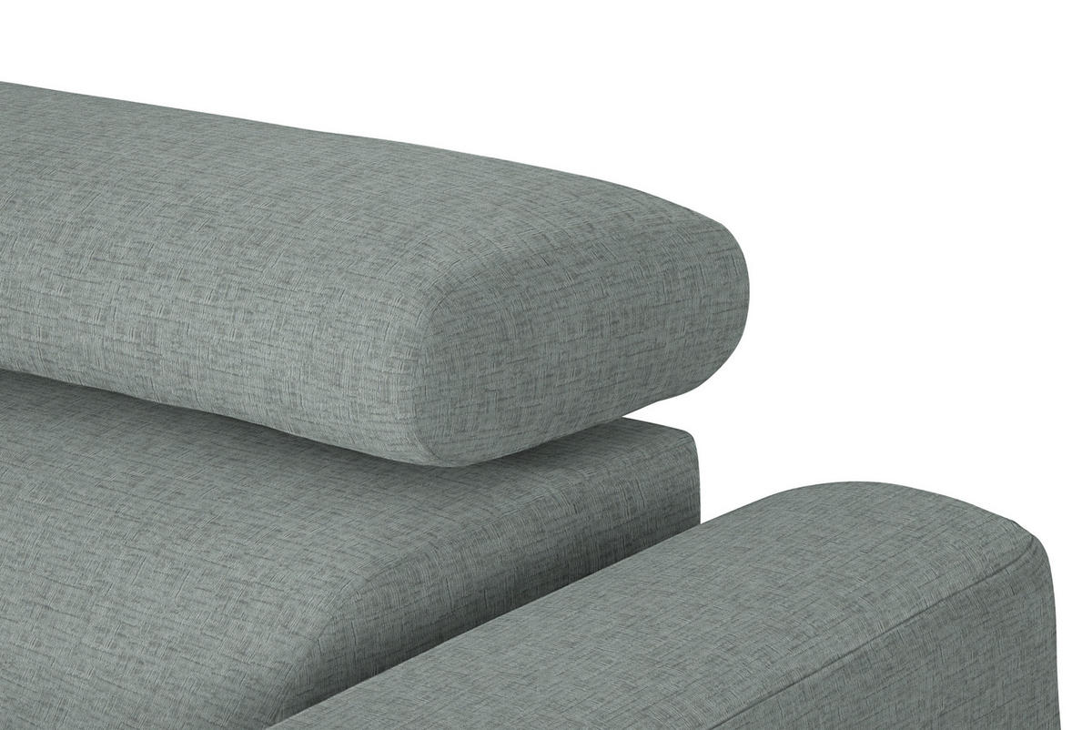 ECKSOFA in Chenille Silberfarben  205/280 cm  - Silberfarben/Schwarz, Design, Textil/Metall (205/280cm) - Xora