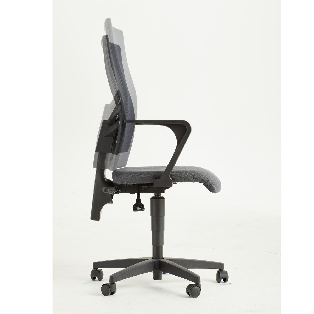 DREHSTUHL Webstoff, Netz Anthrazit, Schwarz  - Anthrazit/Schwarz, Design, Kunststoff/Textil (48/97-110/48cm) - Voleo