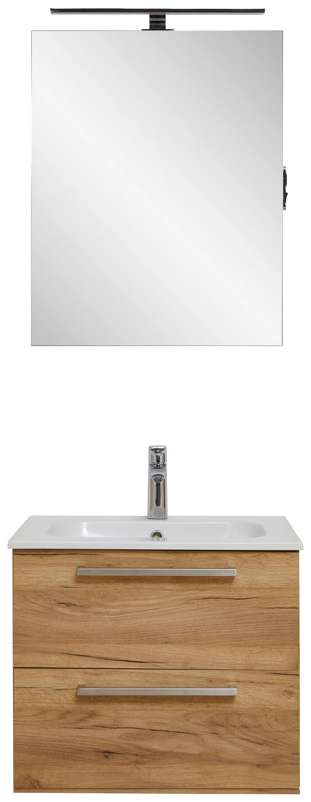 BADEZIMMER  in 60 cm  - Eichefarben/Weiß, Design, Glas/Keramik (60cm) - Dieter Knoll