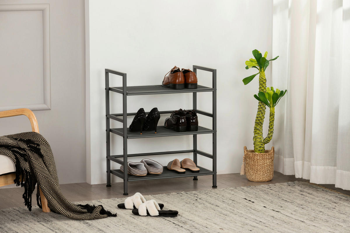 SCHUHREGAL Grau  - Weiß/Grau, MODERN, Metall (59/70/30cm) - PBJ