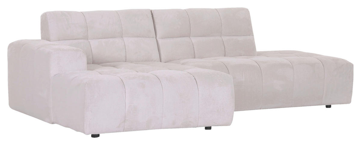 HÖRNSOFFA i plysch vit  - vit/svart, Klassisk, textil/plast (155/282cm) - MID.YOU