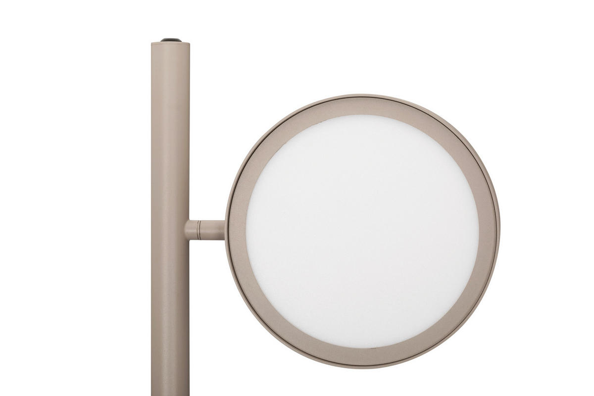LED-STEHLEUCHTE - Sandfarben, Design, Metall (43/28/162cm) - Dieter Knoll