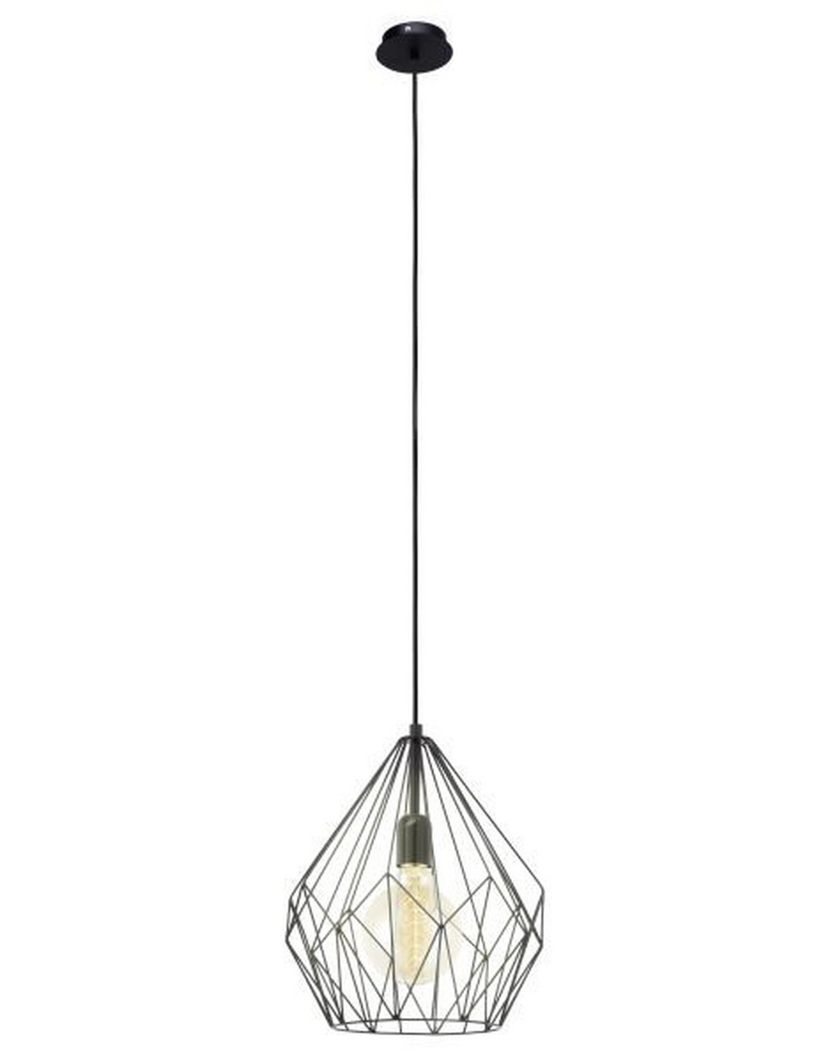 VISEČA SVETILKA  Carlton      31/110 cm       - črna, Trendi, kovina (31/110cm)