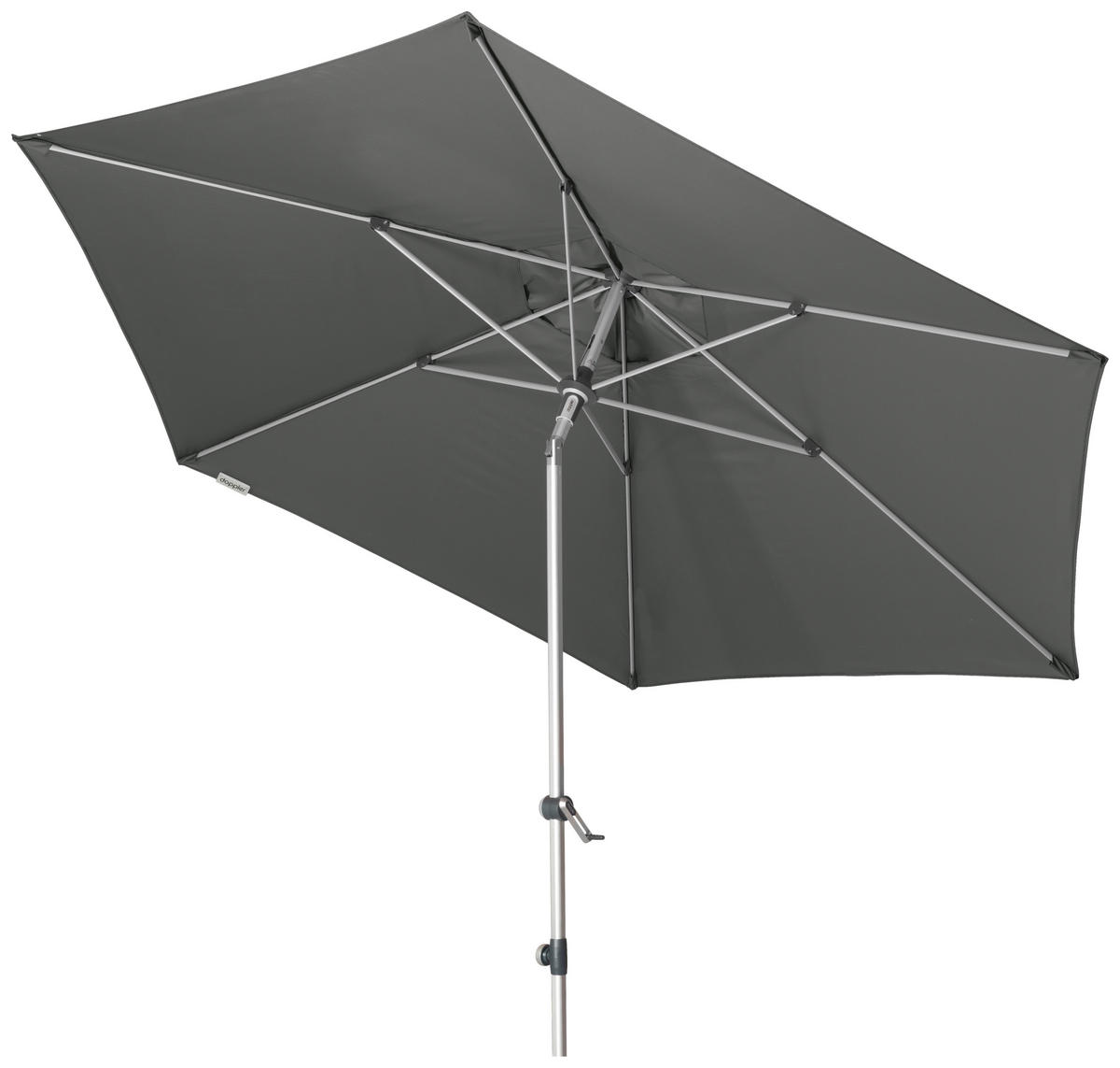 SONNENSCHIRM 320 cm Anthrazit  - Anthrazit/Alufarben, KONVENTIONELL, Textil/Metall (320/320cm) - Doppler