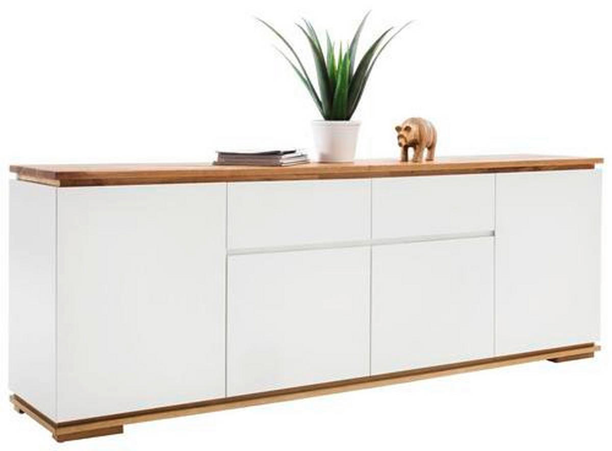 SIDEBOARD Chiaro  in 182/81/40 cm  - Eichefarben/Weiß, Design, Holz/Holzwerkstoff (182/81/40cm)
