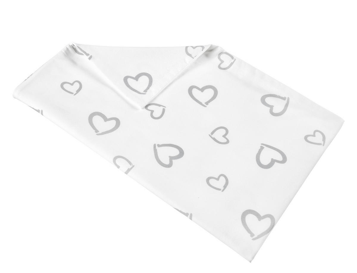 SOMMERDECKE  Sweetheart 100/135 cm  - Weiß/Grau, Basics, Textil (100/135cm) - My Baby Lou