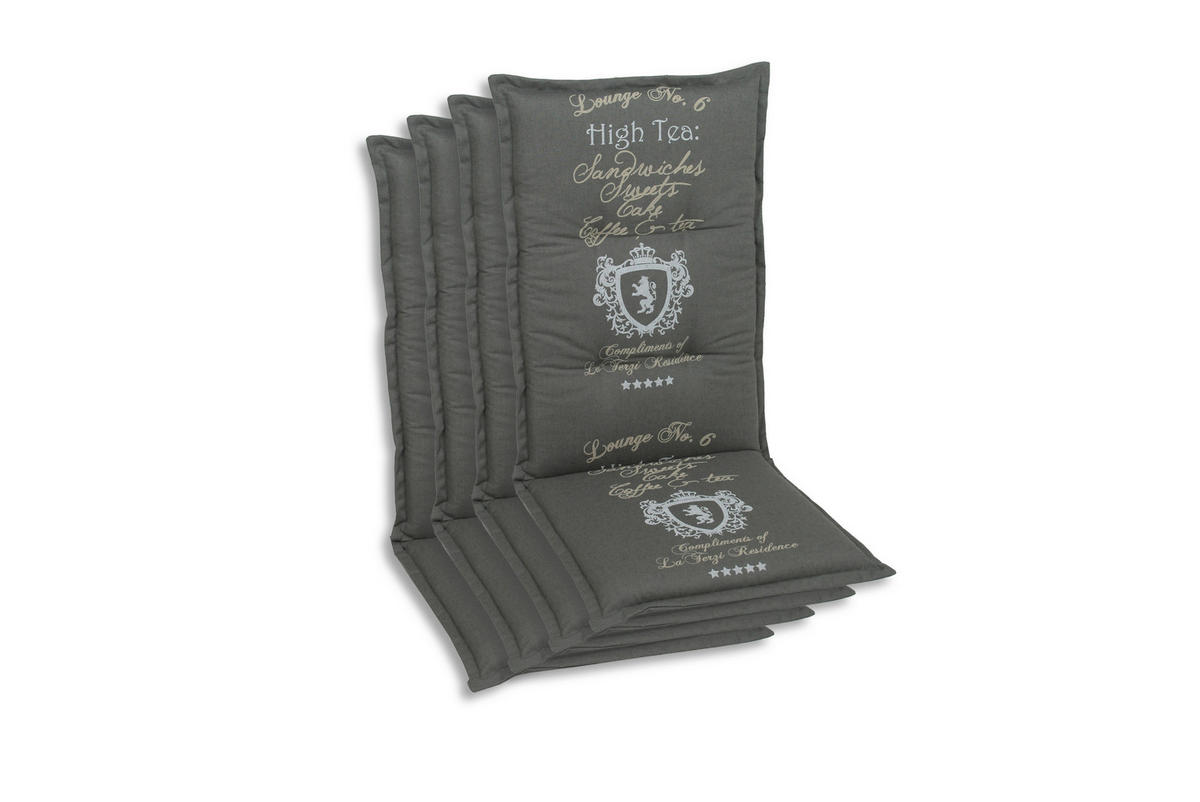 SESSELAUFLAGENSET  - Grau, Basics, Textil (50/7/108cm)