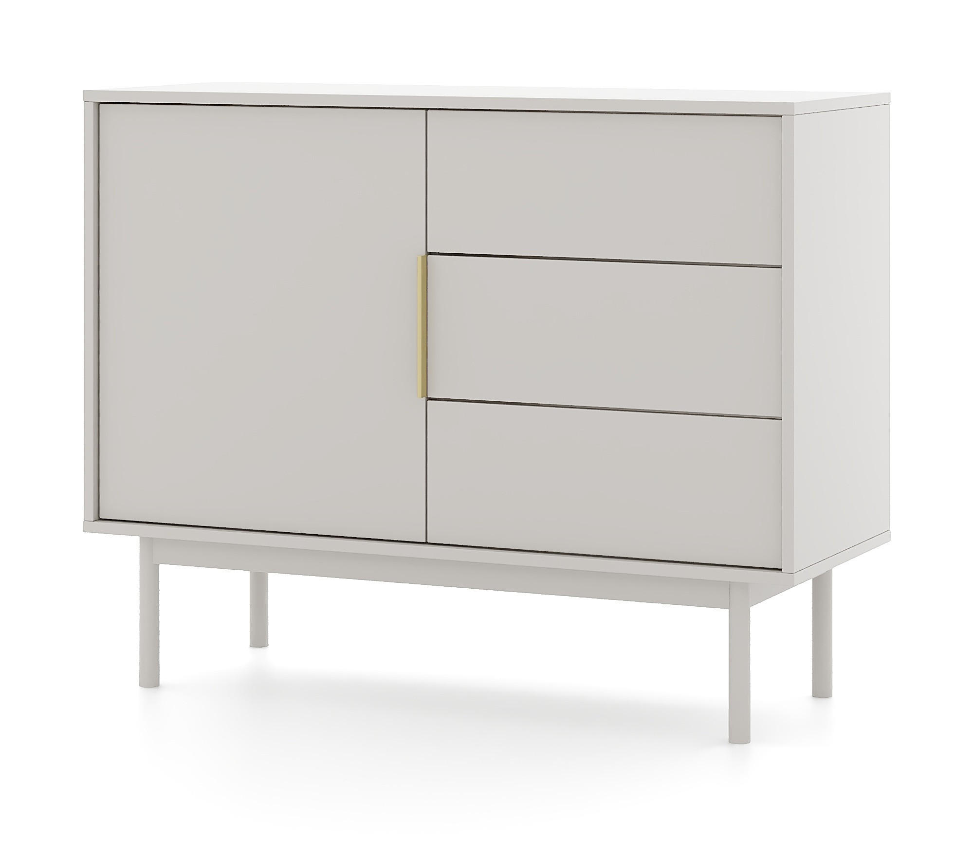 KOMMODE Viva  in 104/82/39 cm  - Kaschmir/Goldfarben, Design, Holz/Holzwerkstoff (104/82/39cm) - Boxxx