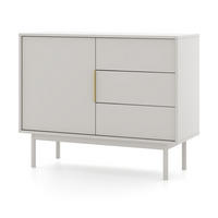 KOMMODE Viva  in 104/82/39 cm  - Kaschmir/Goldfarben, Design, Holz/Holzwerkstoff (104/82/39cm) - Boxxx