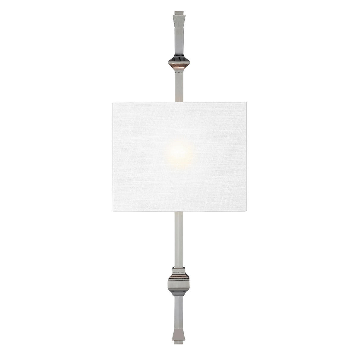 VÄGGLAMPA Elstead Teva 29.2/76.5/12.1  cm   - nickelfärgad, Klassisk, metall/glas (29.2/76.5/12.1 cm) - Elstead Lighting