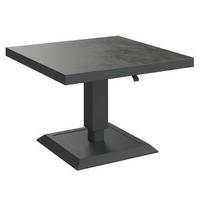 LOUNGETISCH 85/85/51-71 cm Metall, Glas  - Dunkelgrau/Grau, MODERN, Glas/Metall (85/85/51-71cm) - Ambia Garden