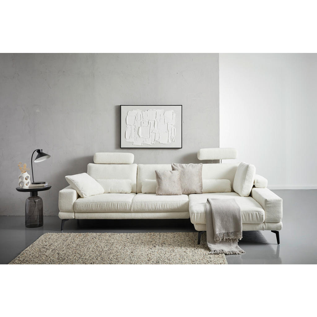 Thumbnail - SetOne by Musterring Ecksofa, Natur, Textil, 3-Sitzer, Ottomane rechts, L-Form, 294x184 cm, Made in EU, Typenauswahl, Fu...