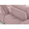 ECKSOFA in Velours Altrosa  - Schwarz/Altrosa, Design, Kunststoff/Textil (326/236cm) - Xora