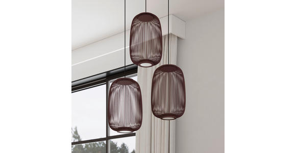 LED-HÄNGELEUCHTE Cage 40/50-150 cm  - Kupferfarben, Design, Kunststoff/Metall (40/50-150cm) - Dieter Knoll