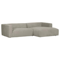 ECKSOFA in Chenille Hellgrau  280/175 cm  - Hellgrau/Schwarz, Design, Kunststoff/Textil (280/175cm) - Landscape