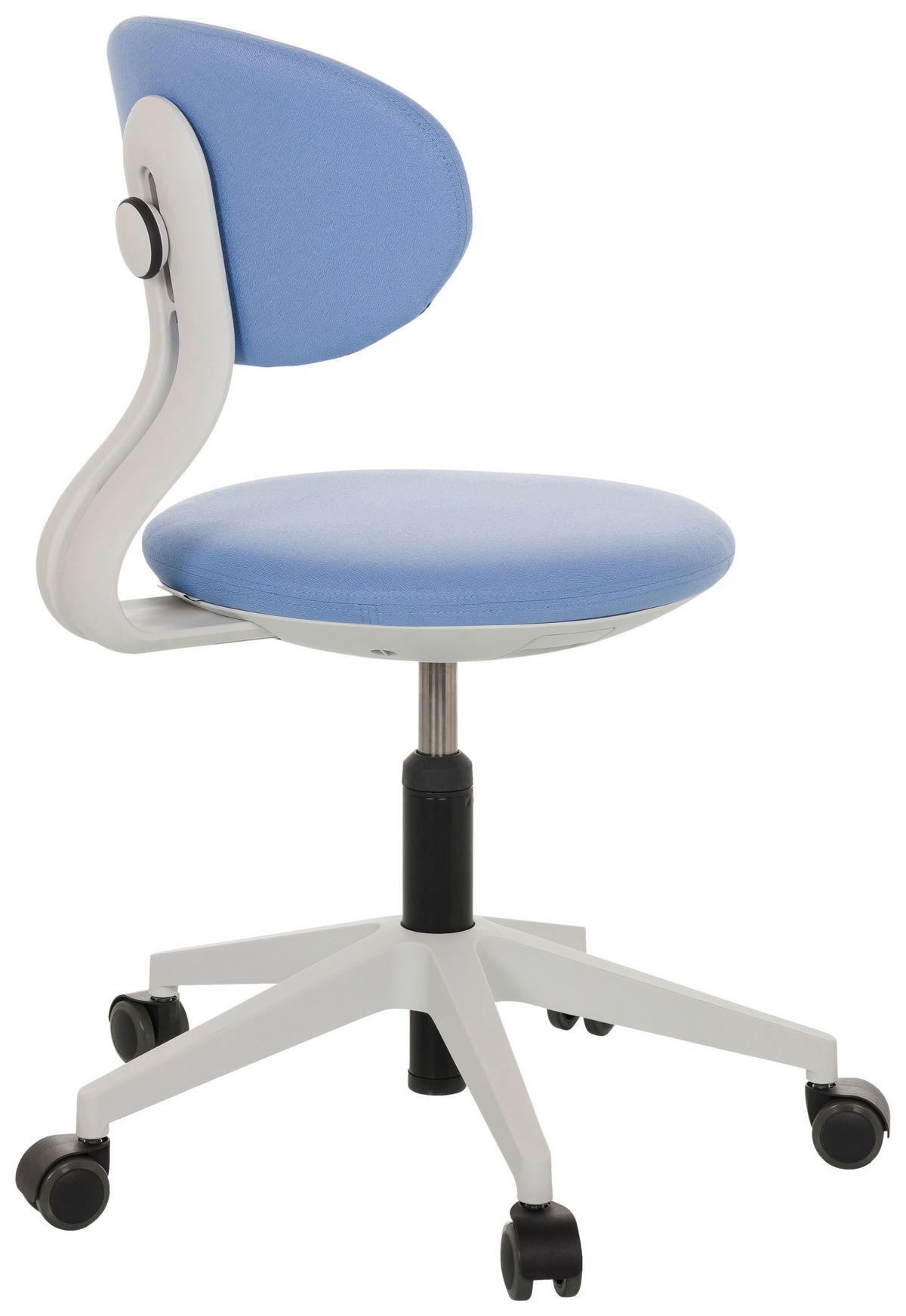 OTOČNÁ ŽIDLE PRO MLÁDEŽ, modrá - šedá/modrá, Basics, textil/plast (42/66-87/52cm) - MID.YOU