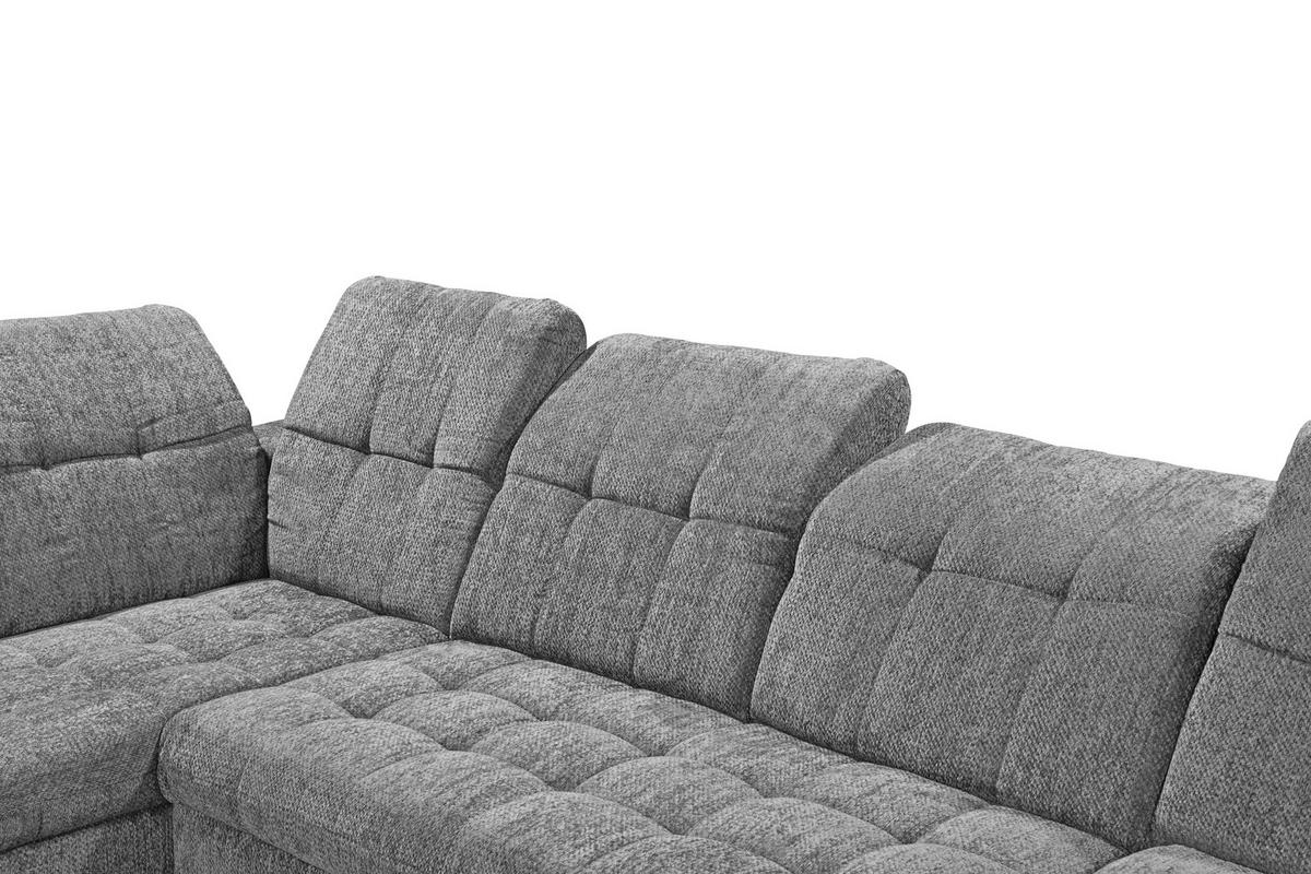 WOHNLANDSCHAFT Mikrovelours Grau  - Kaschmir/Grau, Modern, Kunststoff/Textil (245/348/168cm) - MID.YOU