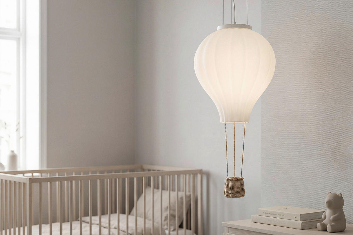 KINDERHÄNGELEUCHTE Dream Big SP1 30/78-170 cm  - Weiß, LIFESTYLE, Glas (30/78-170cm)