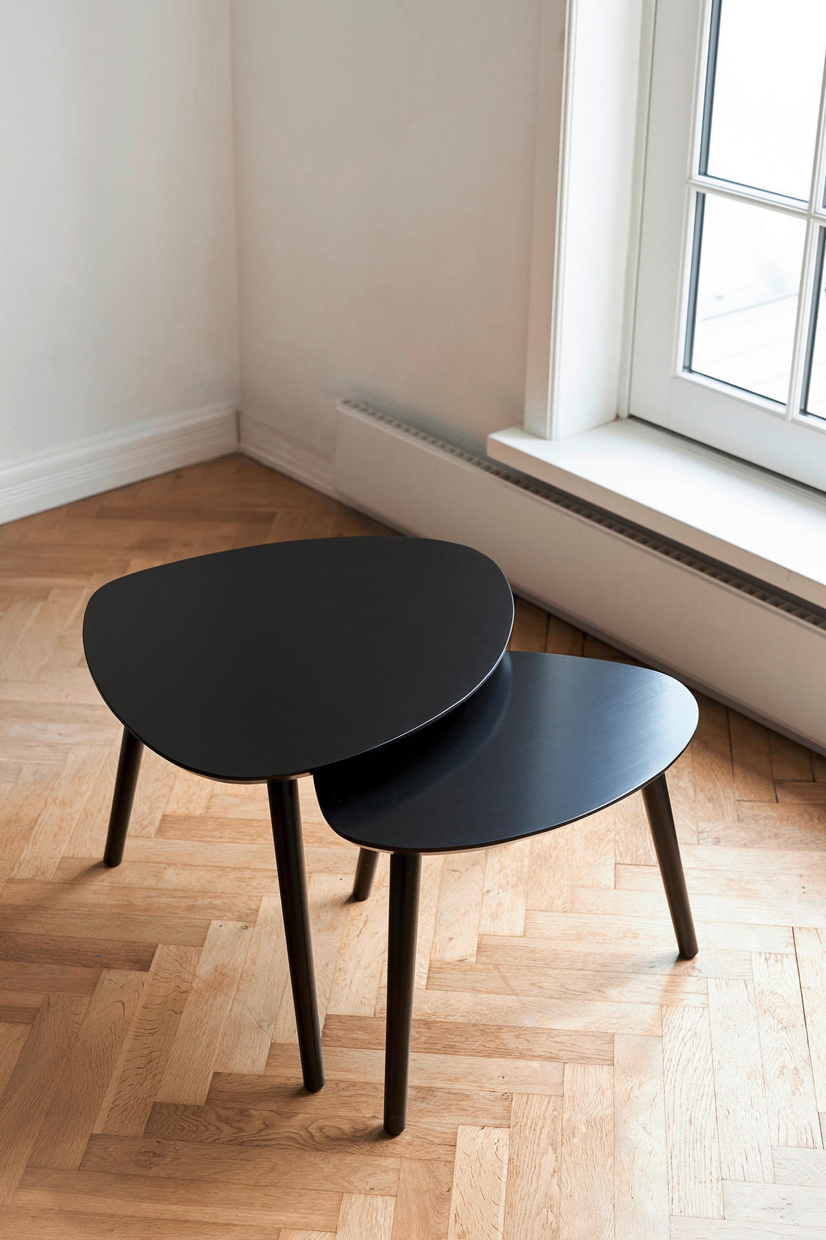 SATZTISCH Bambus vollmassiv Schwarz  - Schwarz, MODERN, Holz (68/57/45cm) - MID.YOU