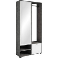 GARDEROBE  in 90/190/33 cm  - Anthrazit/Weiß, Trend, Holzwerkstoff (90/190/33cm) - P & B