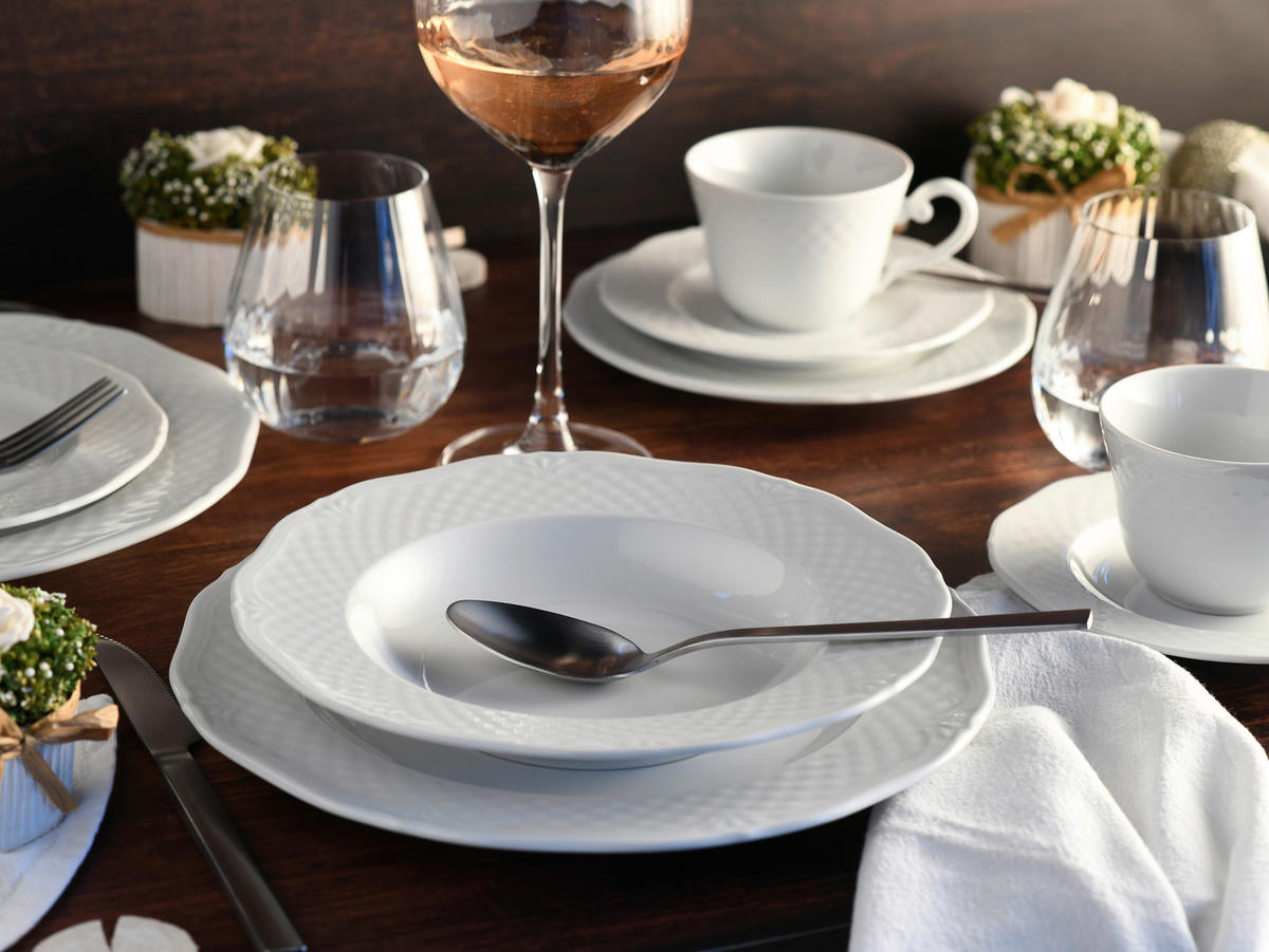 KOMBISERVICE Weiß Arianne Weiss 30-teilig 6 Personen  - Weiß, Basics, Keramik - Creatable