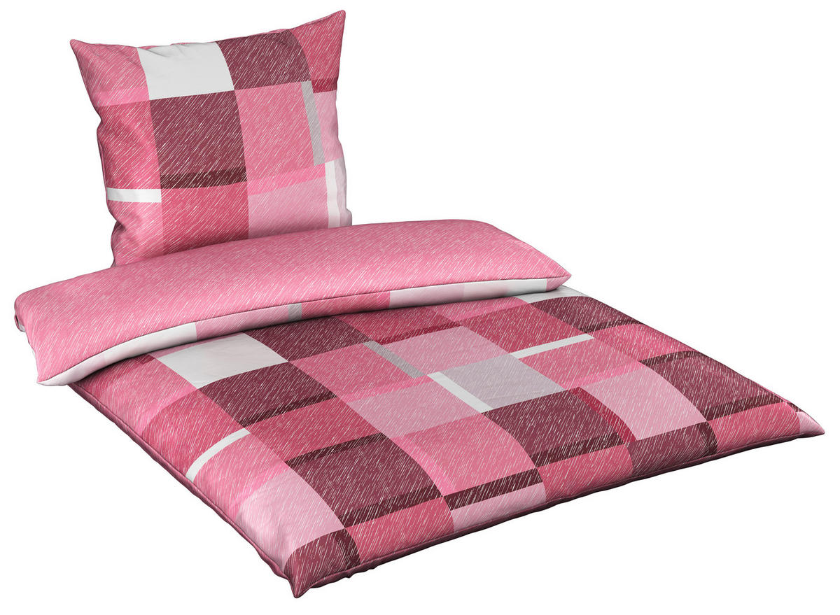 WENDEBETTWÄSCHE Satin 135/200 cm  - Pink, Design, Textil (135/200cm) - Bio:Vio