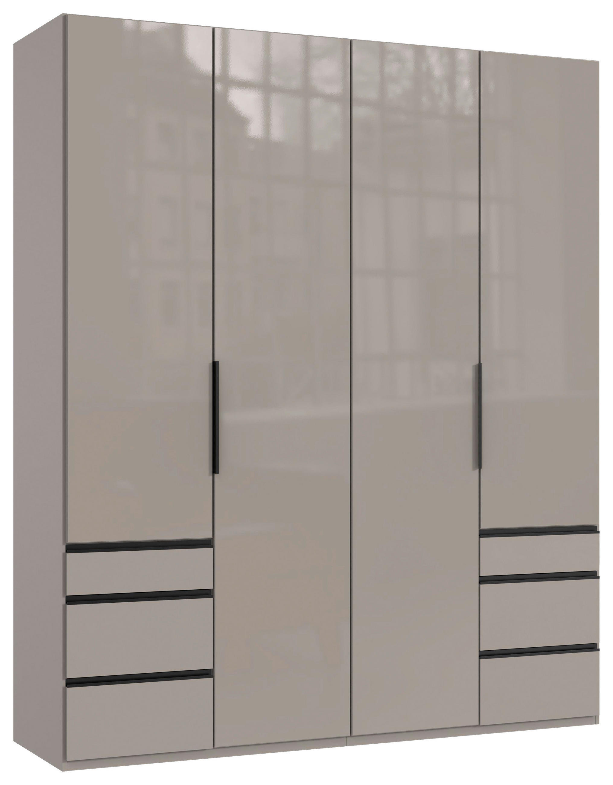DREHTÜRENSCHRANK in Sahara  - Schwarz/Sahara, Konventionell, Glas/Holzwerkstoff (200/236/58cm) - Hom`in