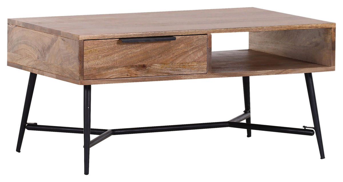 SOFFBORD i trä 87/55/40 cm  - mässingsfärgad/svart, Trend, metall/trä (87/55/40cm) - Hom`in