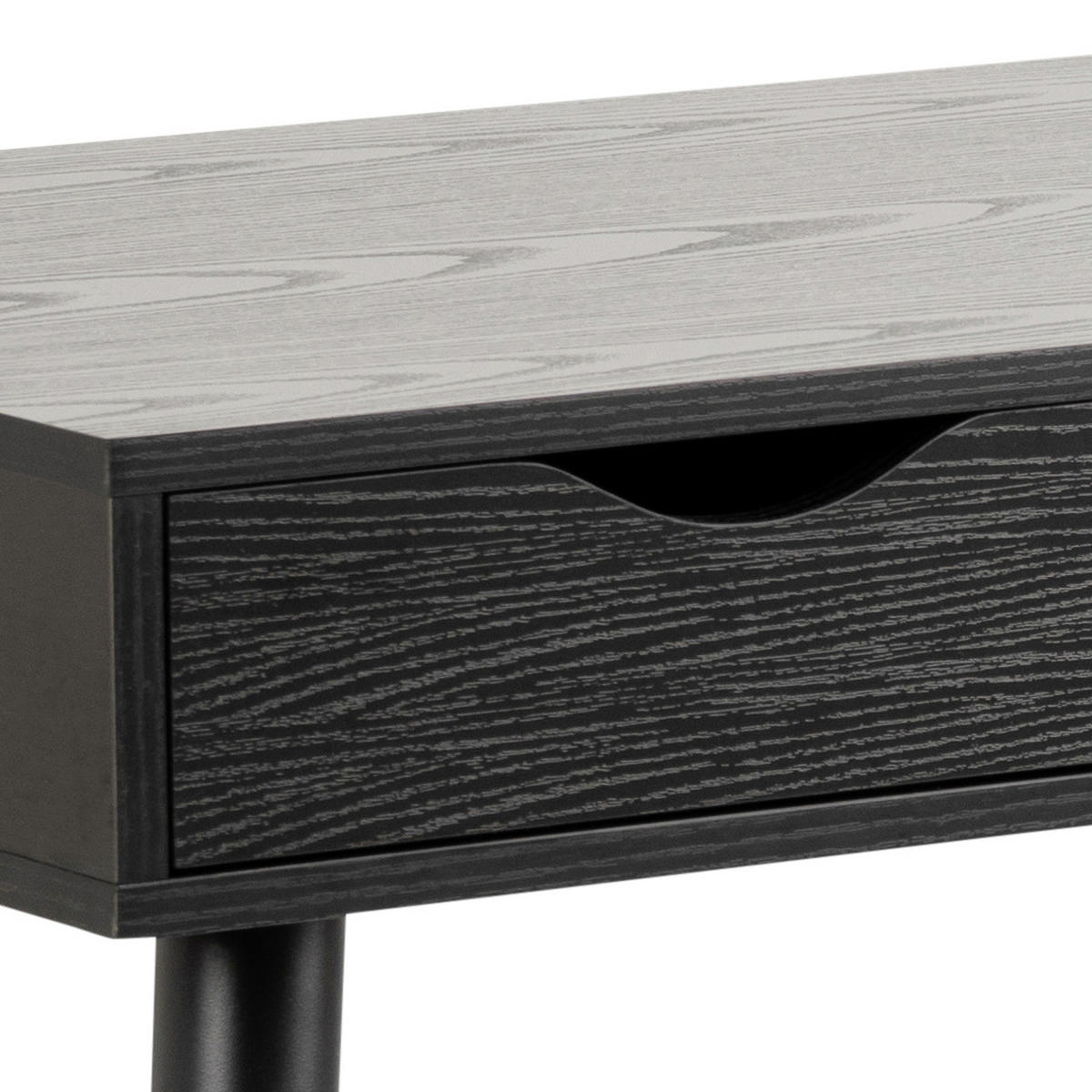 SCHREIBTISCH 110/50/77,1 cm  in Schwarz, Eschefarben  - Eschefarben/Schwarz, MODERN, Holzwerkstoff/Metall (110/50/77,1cm) - MID.YOU