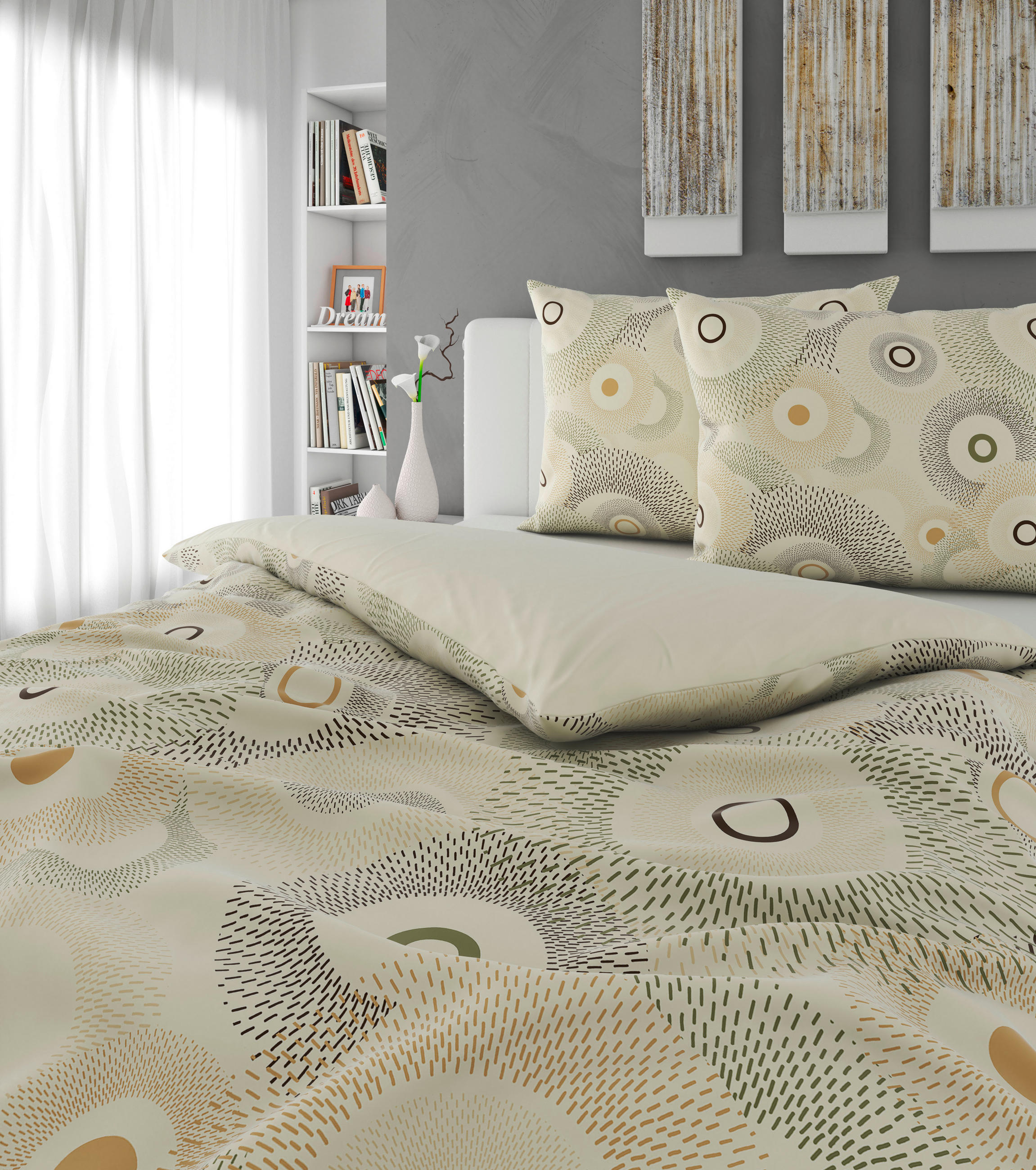 POSTELJINA SA DVA LICA 200/200 cm saten bež  - bež, tekstil (200/200cm) - Esposa