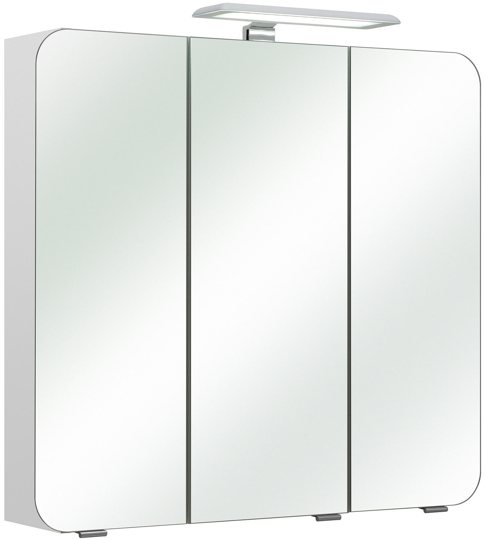 SPIEGELSCHRANK 75/70/20 cm  - Chromfarben/Weiß, KONVENTIONELL, Glas/Holzwerkstoff (75/70/20cm) - Xora