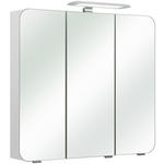 SPIEGELSCHRANK 75/70/20 cm  - Chromfarben/Weiß, KONVENTIONELL, Glas/Holzwerkstoff (75/70/20cm) - Xora