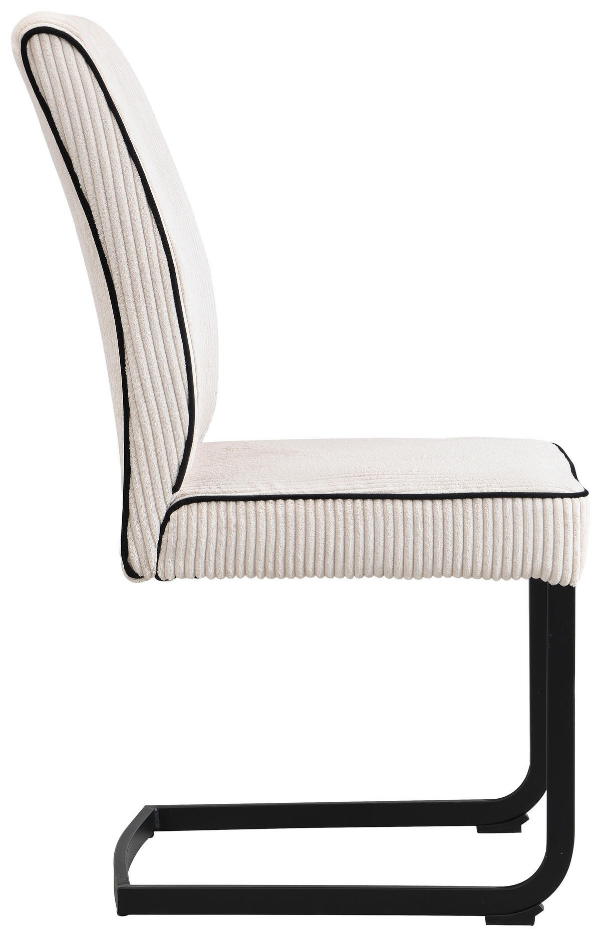 SCHWINGSTUHL  in Eisen Webstoff  - Schwarz/Naturfarben, Design, Textil/Metall (46/97/60,5cm) - Carryhome